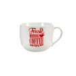 Red Printed Porcelain Coffee Mug 500ml