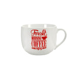 Red Printed Porcelain Coffee Mug 500ml