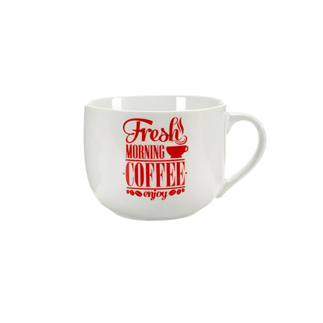 Red Printed Porcelain Coffee Mug 500ml