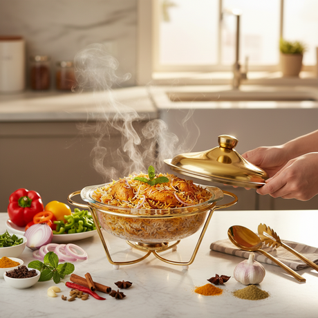 Round Burner Dish 2L Gold