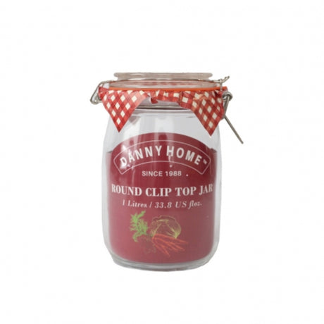 Round Clip Top Jar Glass 9 x 17cm