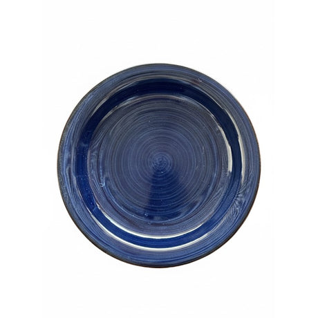 Round Dinner Flat Plate With Edge 19.5cm Blue