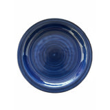 Round Dinner Flat Plate With Edge 27cm Blue