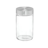 Round Glass Jar With Steel Lid 1L