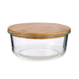 Round Glass Lunch Box With Bamboo Cap 950ml