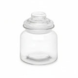 Round Smooth Glass Jar With Lid 600ml