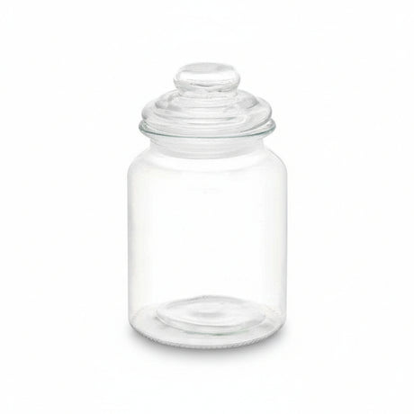 Round Smooth Glass Jar With Lid 900ml