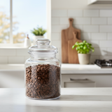 Round Smooth Glass Jar With Lid 900ml