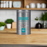 Round Tin Coffee Organic Can