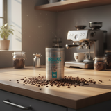 Round Tin Storage Container Coffee