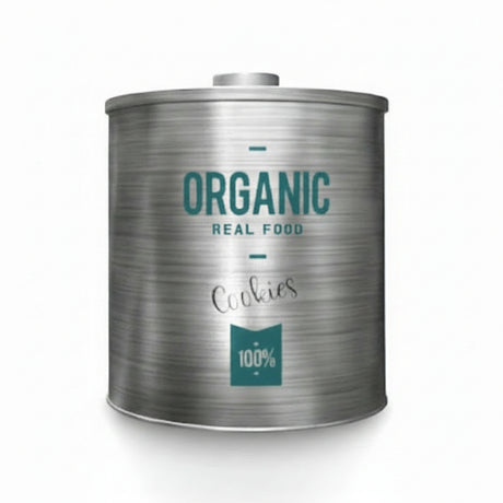 Round Tin Cookies Organic Can