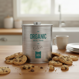Round Tin Cookies Container