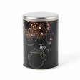 Round Tin Food Storage Jar Black 
