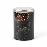 Round Tin Food Storage Jar Black 