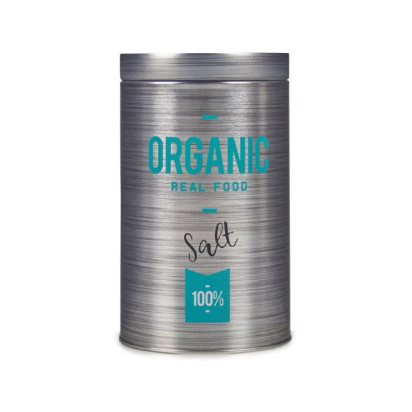Round Tin Salt Organic Can