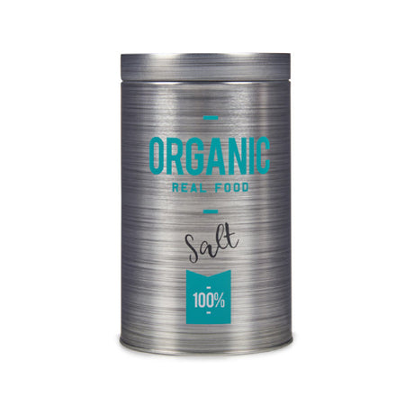 Round Tin Salt Organic Can