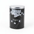 Round Tin Storage Sugar Jar Black
