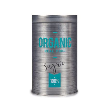 Round Tin Sugar Organic Can