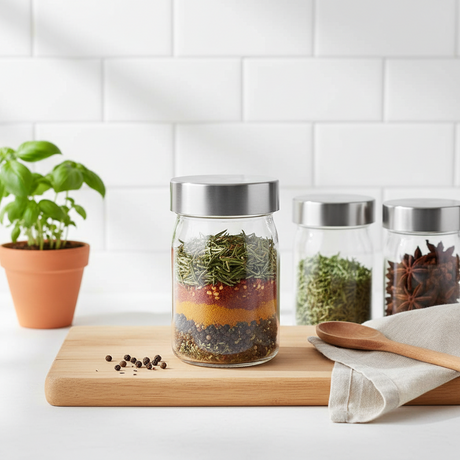 Round Transparent Glass Jar Lid 230ml