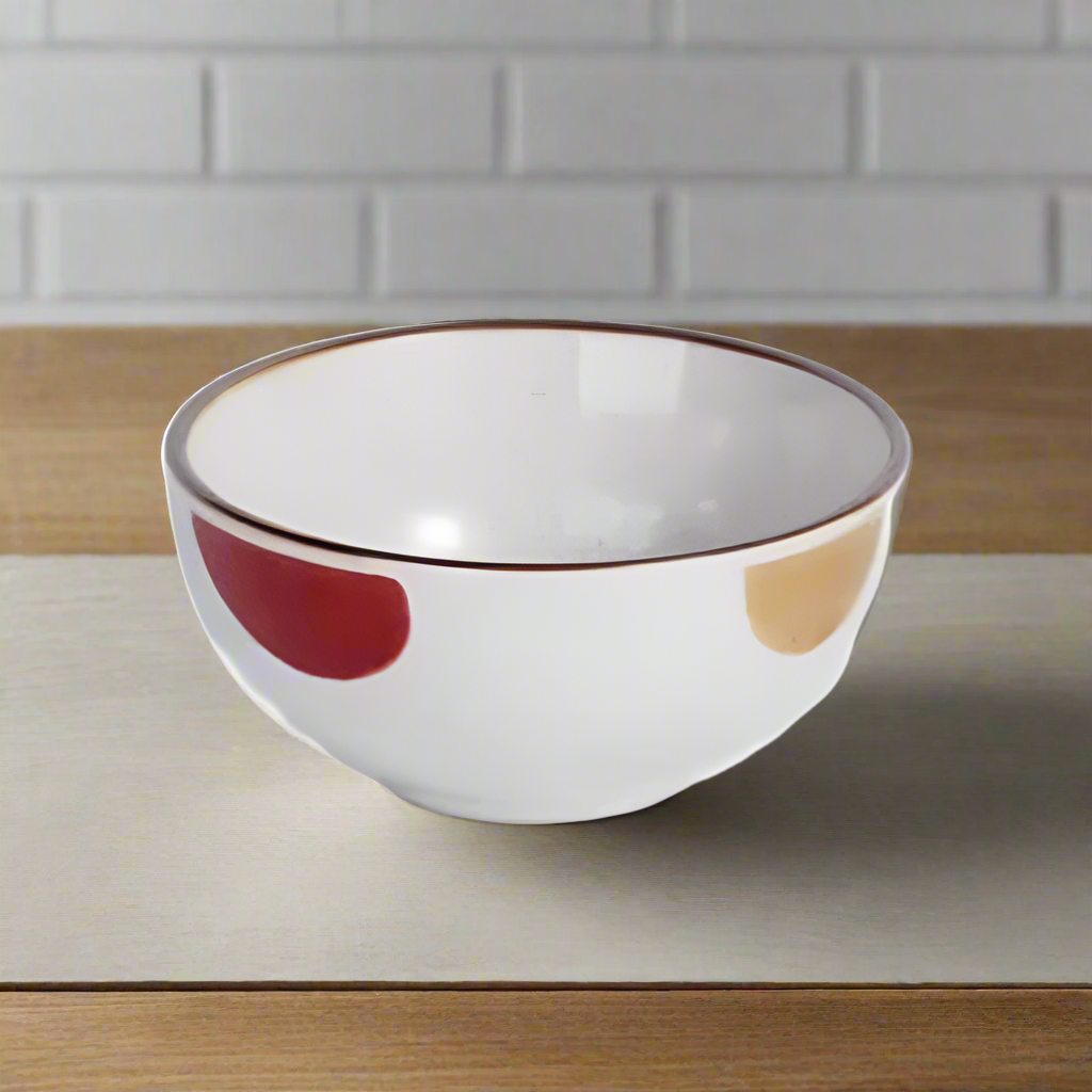 Round White Ceramic Serving Bowl 4.75"