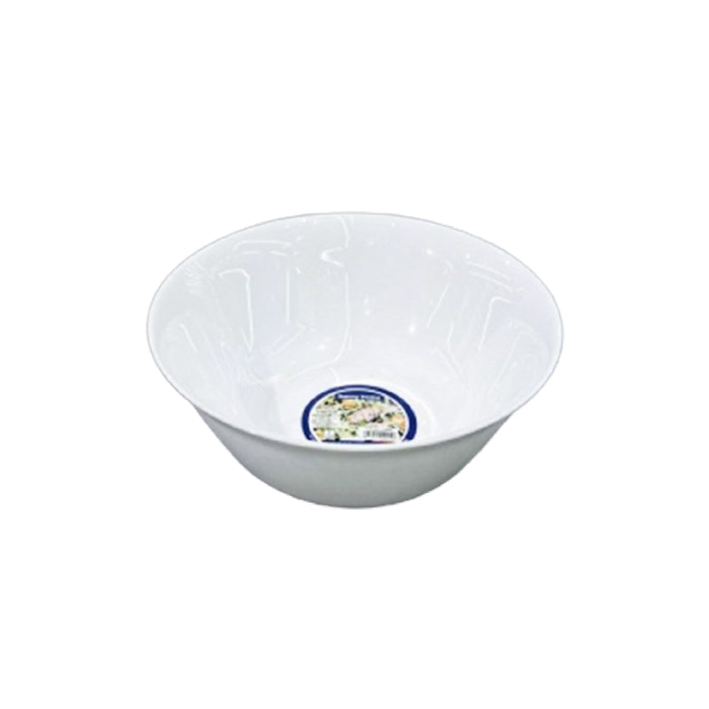 Salad Serving Bowl Glass Opal 7.5" White