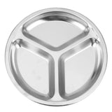 3-Division Stainless Steel Dry Fruit Platter Silver 14cm