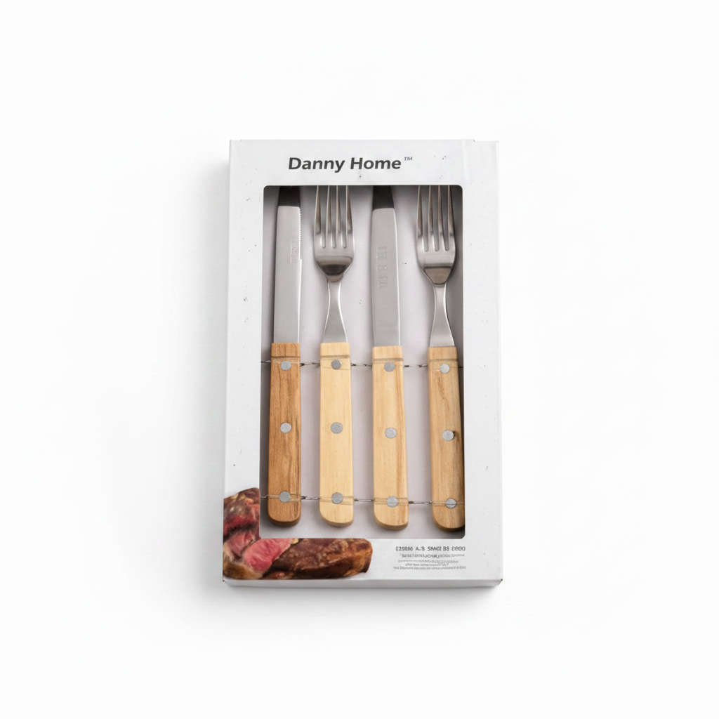 Steak Knife and Fork Set 12 Pcs