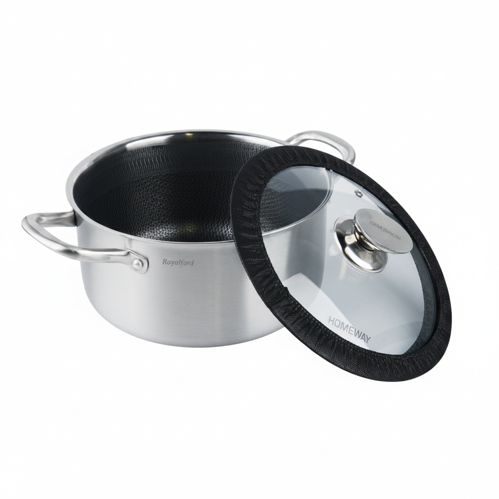 Homeway Honey Comb Casserole 24cm With Lid