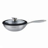 Homeway Wok Pan Honey Comb 26cm With Lid