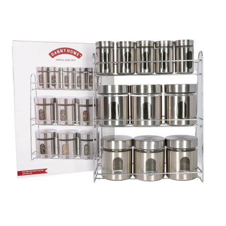 Seasoning Spice Bottle Set with Stand 12pcs