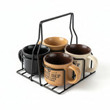 Serving Coffee Cup 100ml With Stand Holder Back (Set of 4pcs)