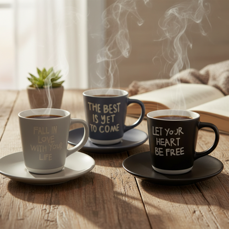 Serving Cup Saucer Set 180ml (Set of 4pcs)