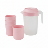 Serving Jug 1L With 4 Water Glass Plastic (Made in Portugal) (Copy)