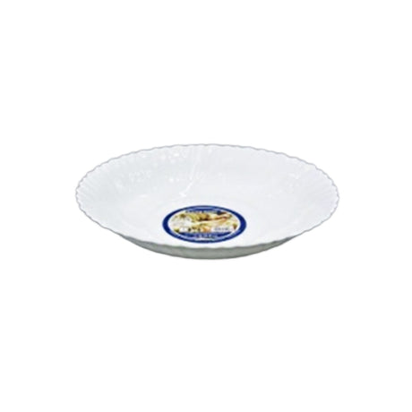 Serving Soup Plate Opal Glass 8.5" White