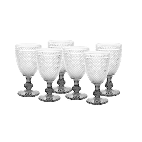 Serving Water Glass Diamond Anthracite Base 256ml (Set of 6pcs)