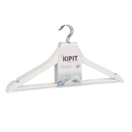 Set 3 White Wooden Hangers