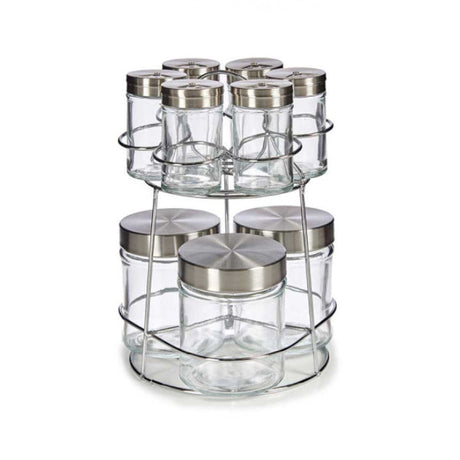 Set 9 Glass Jars and Spice Bottle  85ml + 320ml