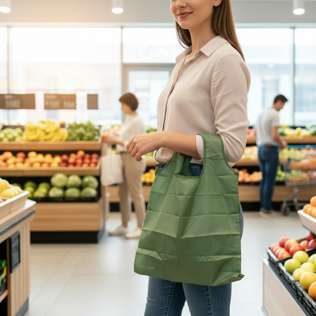 Reusable Shopping Folding Bag Assorted Colors