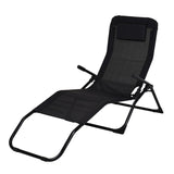 Siesta Lounger With Cushion Black