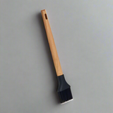 Silicone Handle Beech Wood Kitchen Brush 28cm