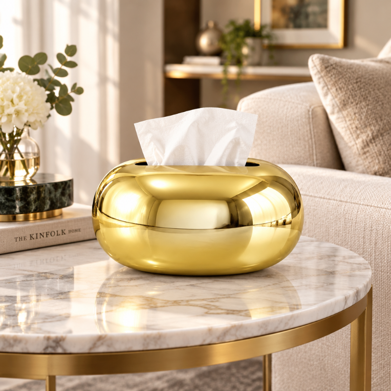 Tissue Box Gold