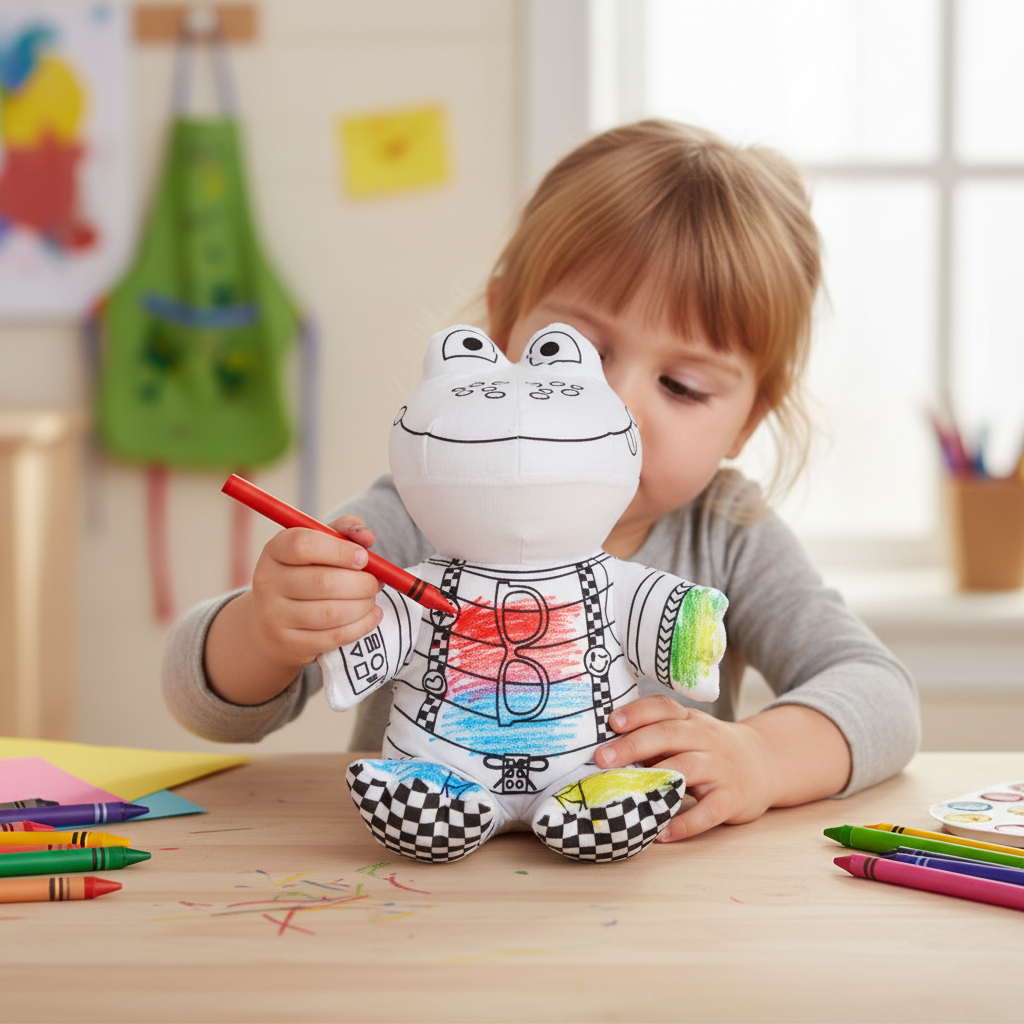 Soft plush Frog For Coloring