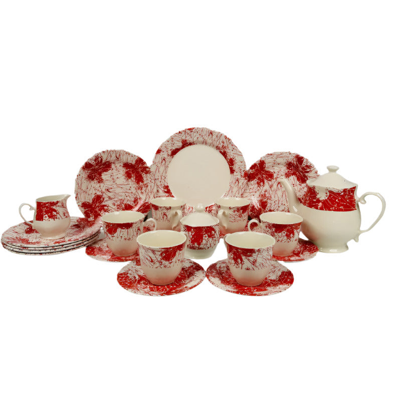 Splatters Pink Dinner Set 85pcs