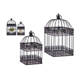 Square Black Metal Cages Set of 2