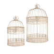 Square Cream Metal Cages Set of 2