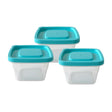 Square Lunch Boxes Plastic 1.35L (Set of 3)