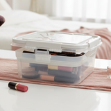 Square Make Up Box With Lock Plastic