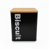 Square Metal Storage Canister Black 16.5cm