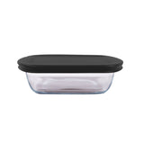 Square Storage Box Glass With Lid 1L