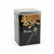 Square Tin Storage Jar Black